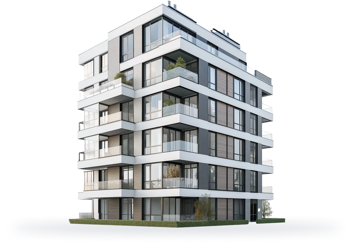 Modern rental apartment building with blockchain tokens overlay symbolizing real estate RWA tokenization, fractional ownership, and automated rental yield distribution in 2026 step-by-step guide